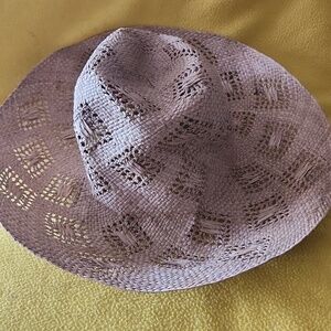 Great Sun hat wide brim Woven Straw Bucket Hat - diamond pattern